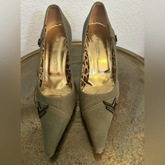 Dolce & Gabbana | Shoes | Rare Dolce Gabbana Hunter Green Heel Army |  Poshmark